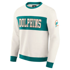Miami Dolphins Darius Rucker Collection Colorblock Pullover Sweatshirt - Cream sale