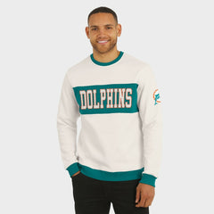 Miami Dolphins Darius Rucker Collection Colorblock Pullover Sweatshirt - Cream sale