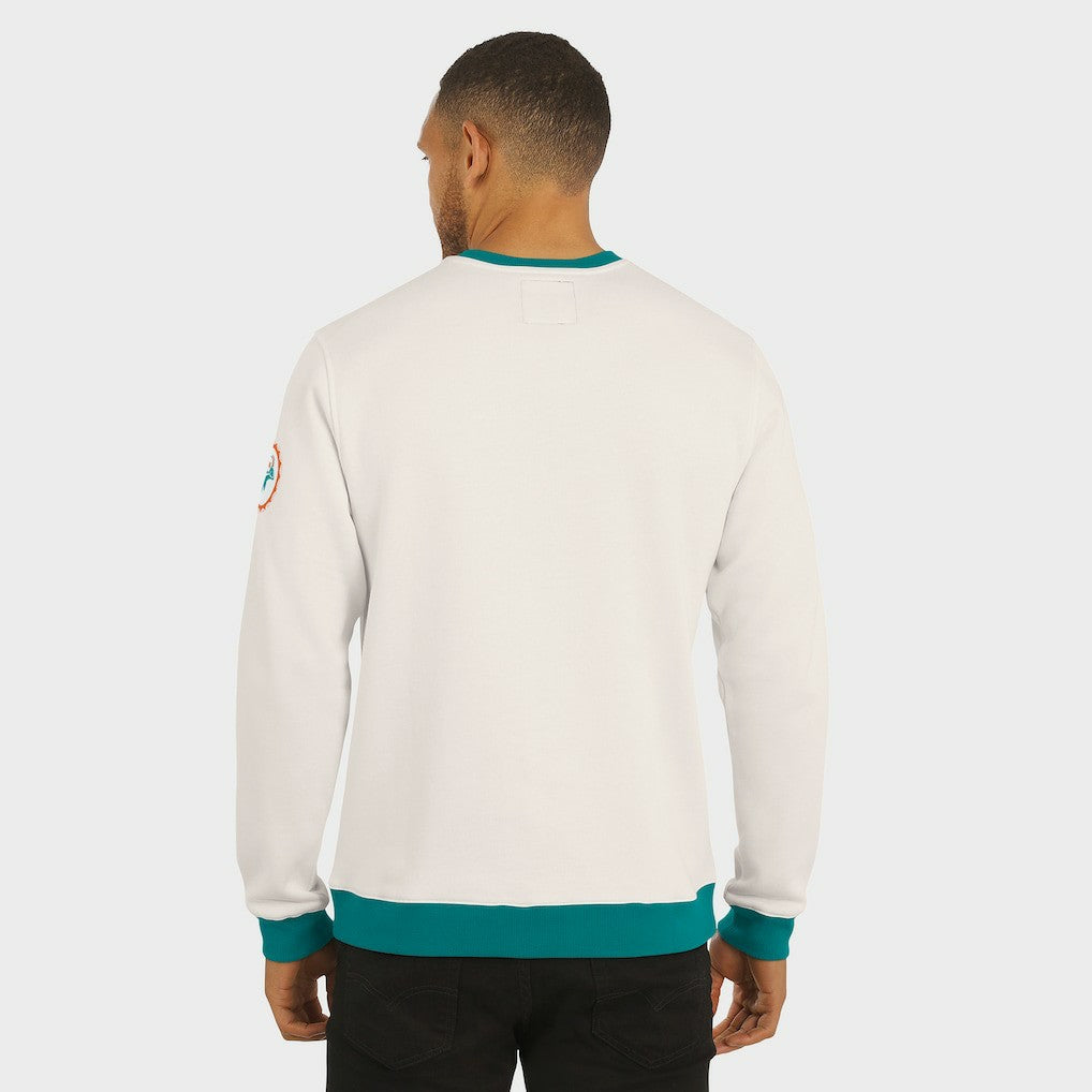 Miami Dolphins Darius Rucker Collection Colorblock Pullover Sweatshirt - Cream sale