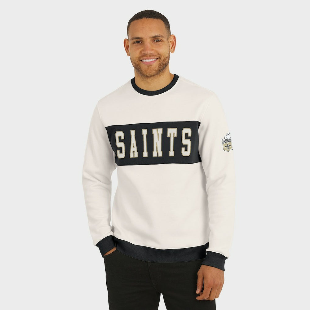 New Orleans Saints Darius Rucker Collection Colorblock Pullover Sweatshirt - Cream online