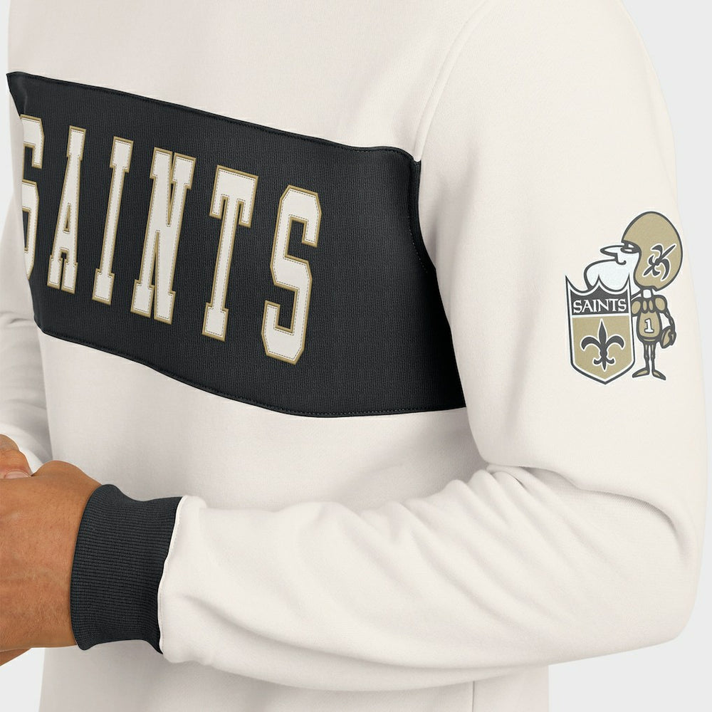 New Orleans Saints Darius Rucker Collection Colorblock Pullover Sweatshirt - Cream online