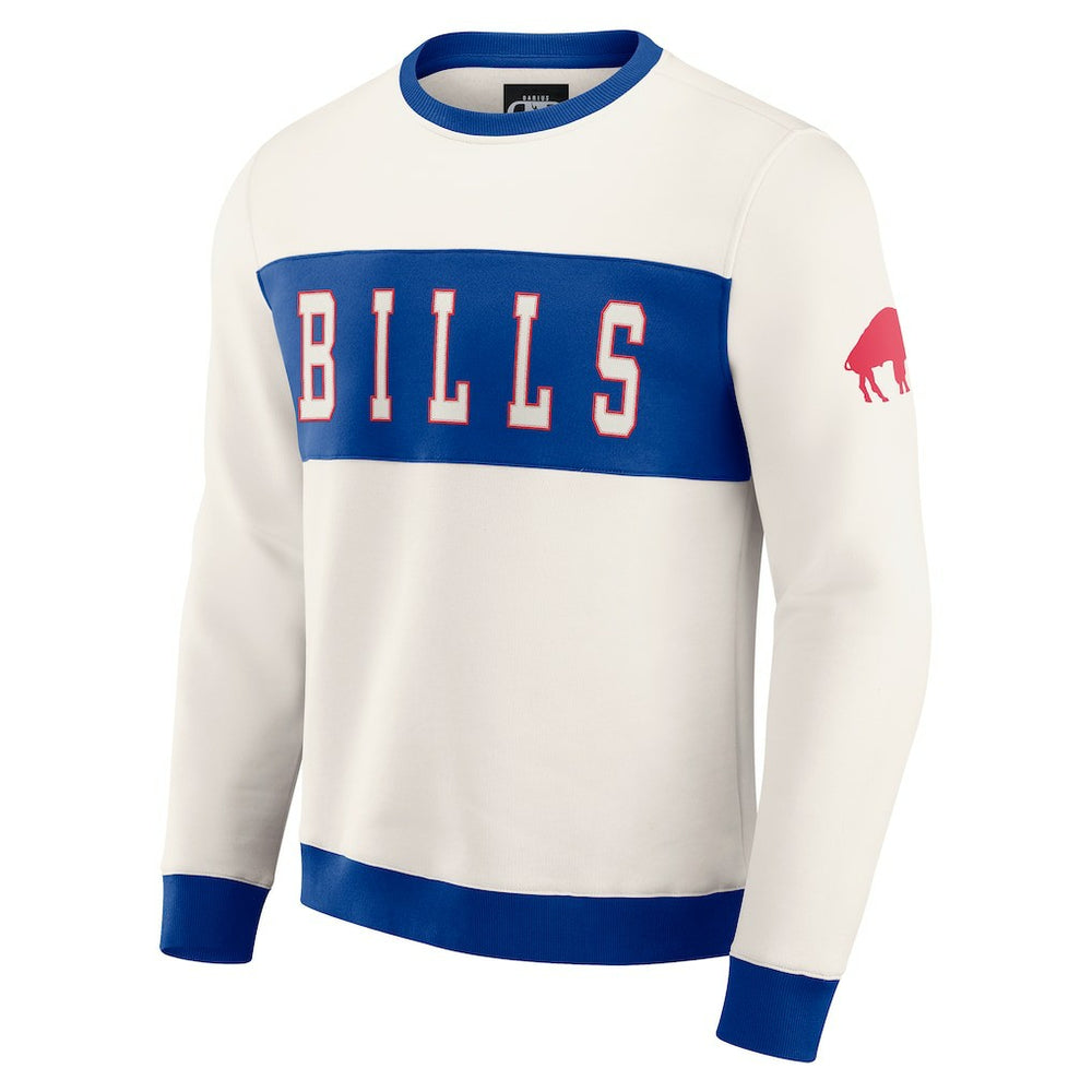 Buffalo Bills Darius Rucker Collection Colorblock Pullover Sweatshirt - Cream cheap