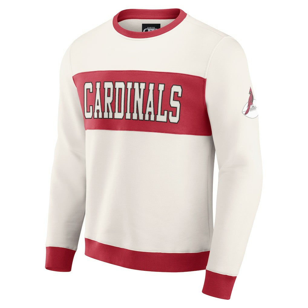 Arizona Cardinals Darius Rucker Collection Colorblock Pullover Sweatshirt - Cream online