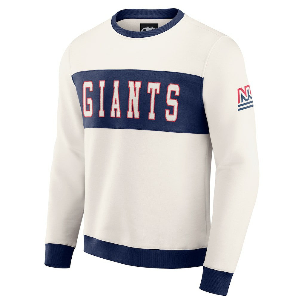 New York Giants Darius Rucker Collection Colorblock Pullover Sweatshirt - Cream online