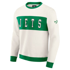 New York Jets Darius Rucker Collection Colorblock Pullover Sweatshirt - Cream online