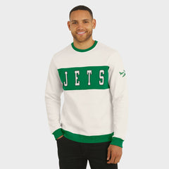 New York Jets Darius Rucker Collection Colorblock Pullover Sweatshirt - Cream online