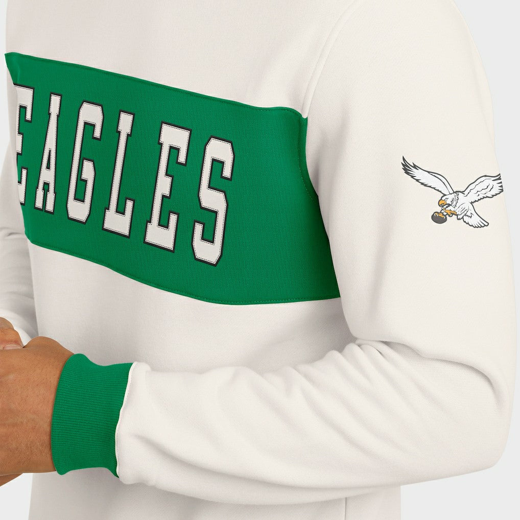 Philadelphia Eagles Darius Rucker Collection Colorblock Pullover Sweatshirt - Cream cheap