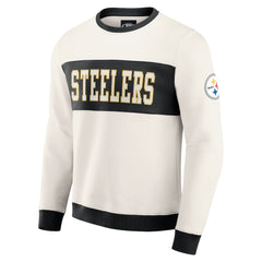 Pittsburgh Steelers Darius Rucker Collection Colorblock Pullover Sweatshirt - Cream cheap