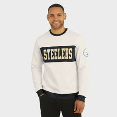 Pittsburgh Steelers Darius Rucker Collection Colorblock Pullover Sweatshirt - Cream cheap