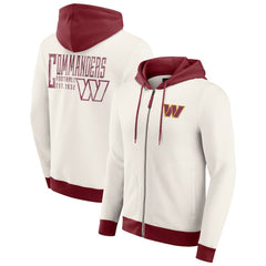 Washington Commanders Darius Rucker Collection Distressed Graphics Full-Zip Hoodie - Cream for sale