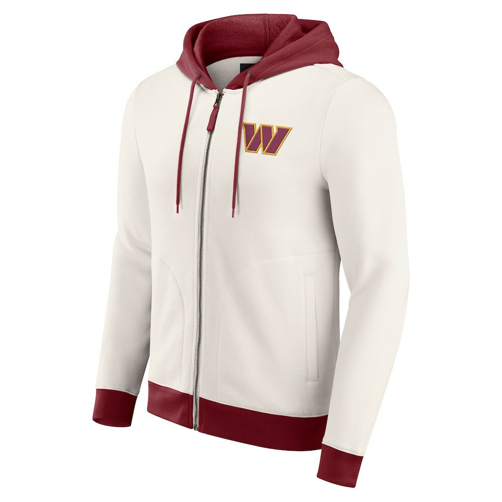 Washington Commanders Darius Rucker Collection Distressed Graphics Full-Zip Hoodie - Cream for sale