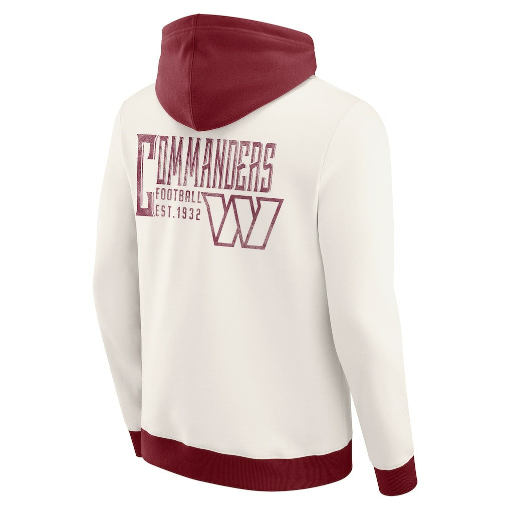 Washington Commanders Darius Rucker Collection Distressed Graphics Full-Zip Hoodie - Cream for sale
