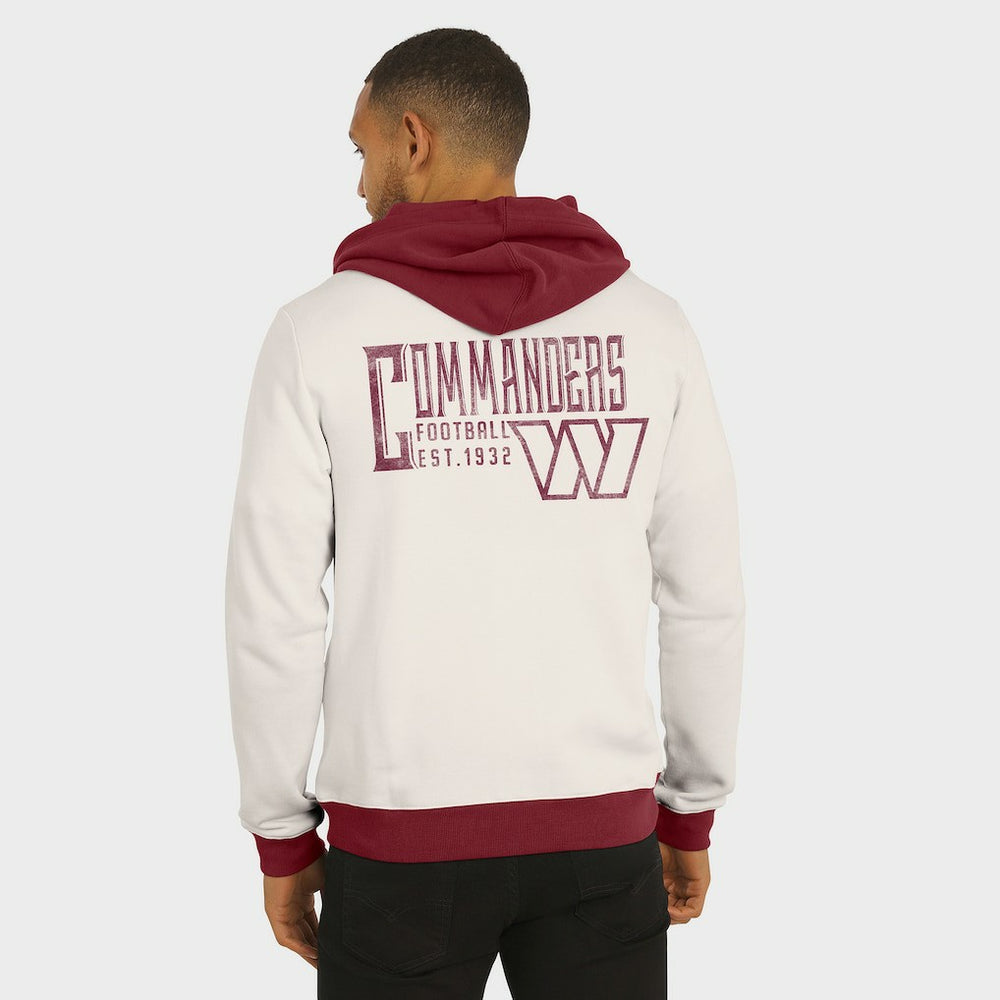Washington Commanders Darius Rucker Collection Distressed Graphics Full-Zip Hoodie - Cream for sale