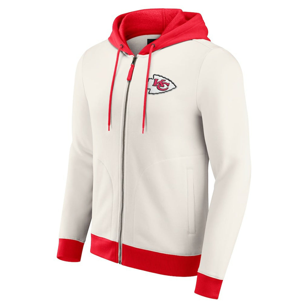 Kansas City Chiefs Darius Rucker Collection Distressed Graphics Full-Zip Hoodie - Cream sale
