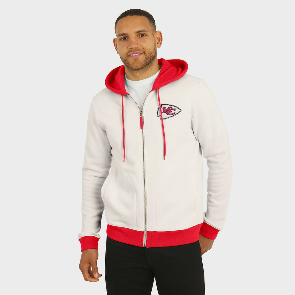 Kansas City Chiefs Darius Rucker Collection Distressed Graphics Full-Zip Hoodie - Cream sale