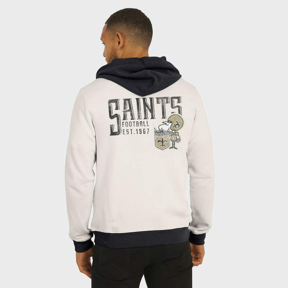 New Orleans Saints Darius Rucker Collection Distressed Graphics Full-Zip Hoodie - Cream for sale