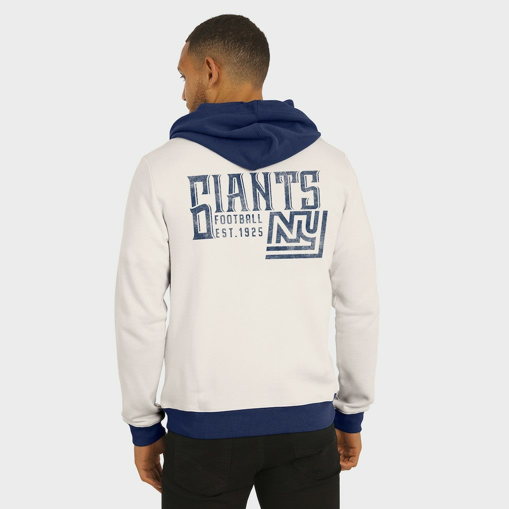 New York Giants Darius Rucker Collection Distressed Graphics Full-Zip Hoodie - Cream cheap
