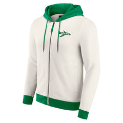 New York Jets Darius Rucker Collection Distressed Graphics Full-Zip Hoodie - Cream discount