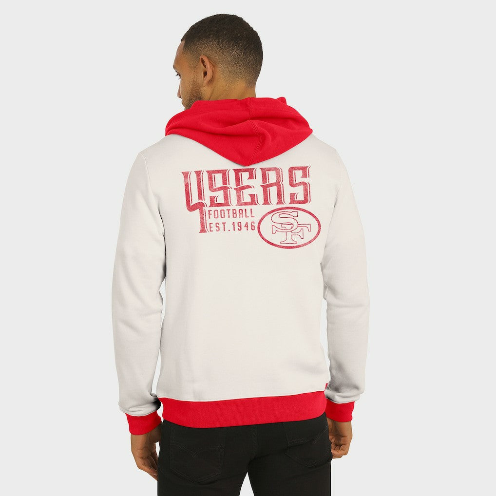 San Francisco 49ers Darius Rucker Collection Distressed Graphics Full-Zip Hoodie - Cream for sale