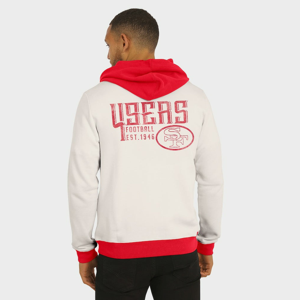 San Francisco 49ers Darius Rucker Collection Distressed Graphics Full-Zip Hoodie - Cream for sale