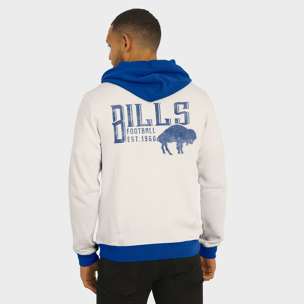 Buffalo Bills Darius Rucker Collection Distressed Graphics Full-Zip Hoodie - Cream for sale
