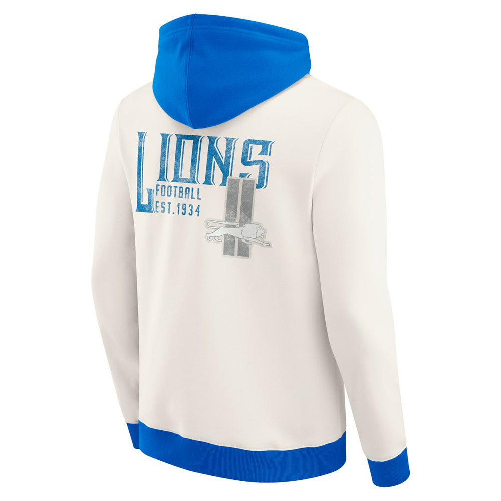 Detroit Lions Darius Rucker Collection Distressed Graphics Full-Zip Hoodie - Cream sale