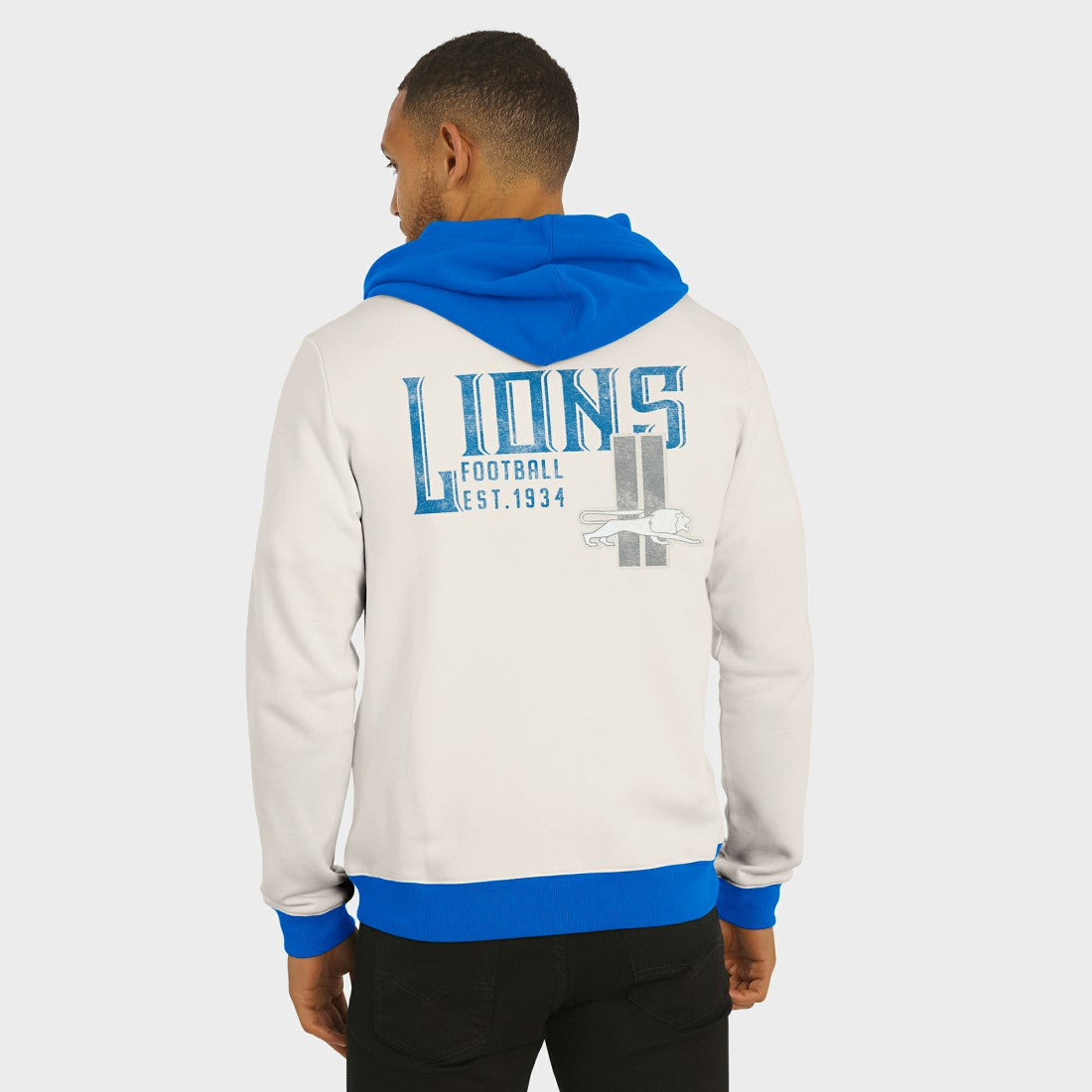 Detroit Lions Darius Rucker Collection Distressed Graphics Full-Zip Hoodie - Cream sale