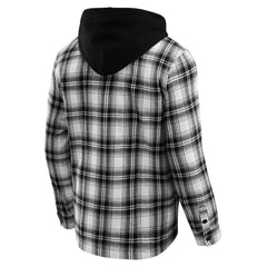 Kansas City Chiefs NFL x Darius Rucker Collection Plaid Flannel Quilted Full-Snap Hooded Shacket - Black outlet