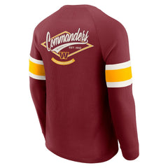 Washington Commanders Darius Rucker Collection Waffle-Knit Raglan Long Sleeve Henley T-Shirt - Burgundy cheap