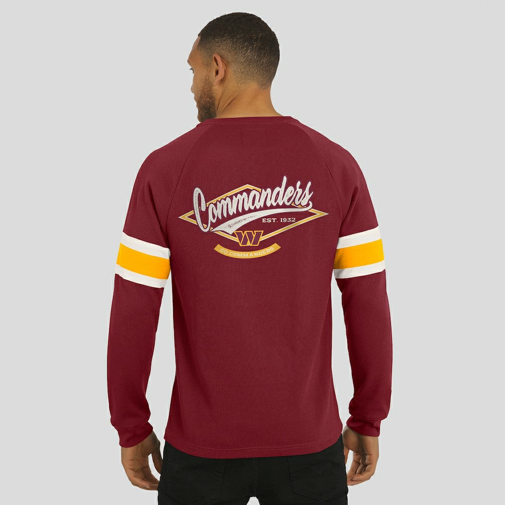 Washington Commanders Darius Rucker Collection Waffle-Knit Raglan Long Sleeve Henley T-Shirt - Burgundy cheap