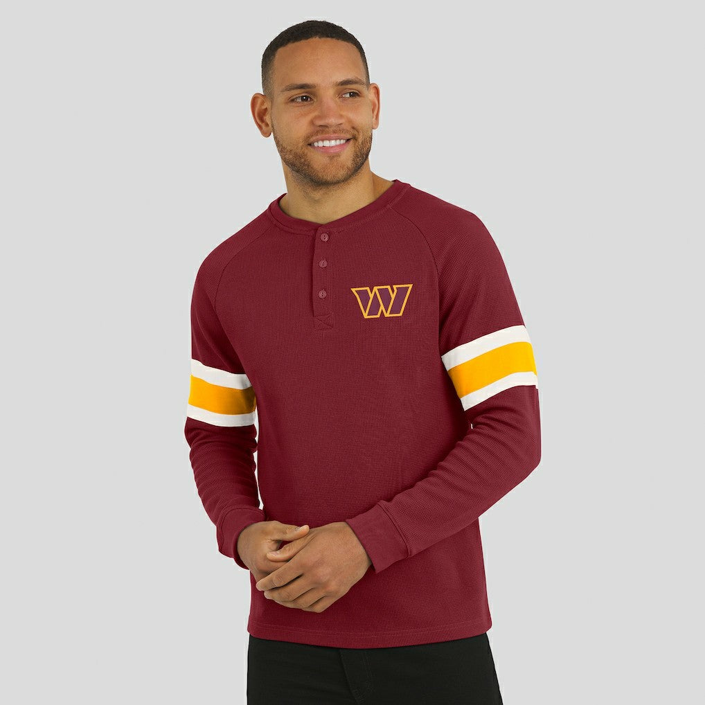 Washington Commanders Darius Rucker Collection Waffle-Knit Raglan Long Sleeve Henley T-Shirt - Burgundy cheap