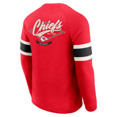 Kansas City Chiefs Darius Rucker Collection Waffle-Knit Raglan Long Sleeve Henley T-Shirt - Red outlet