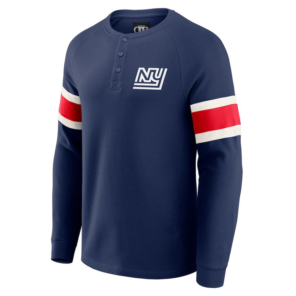 New York Giants Darius Rucker Collection Waffle-Knit Raglan Long Sleeve Henley T-Shirt - Navy online