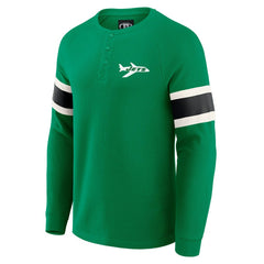 New York Jets Darius Rucker Collection Waffle-Knit Raglan Long Sleeve Henley T-Shirt - Kelly Green for sale