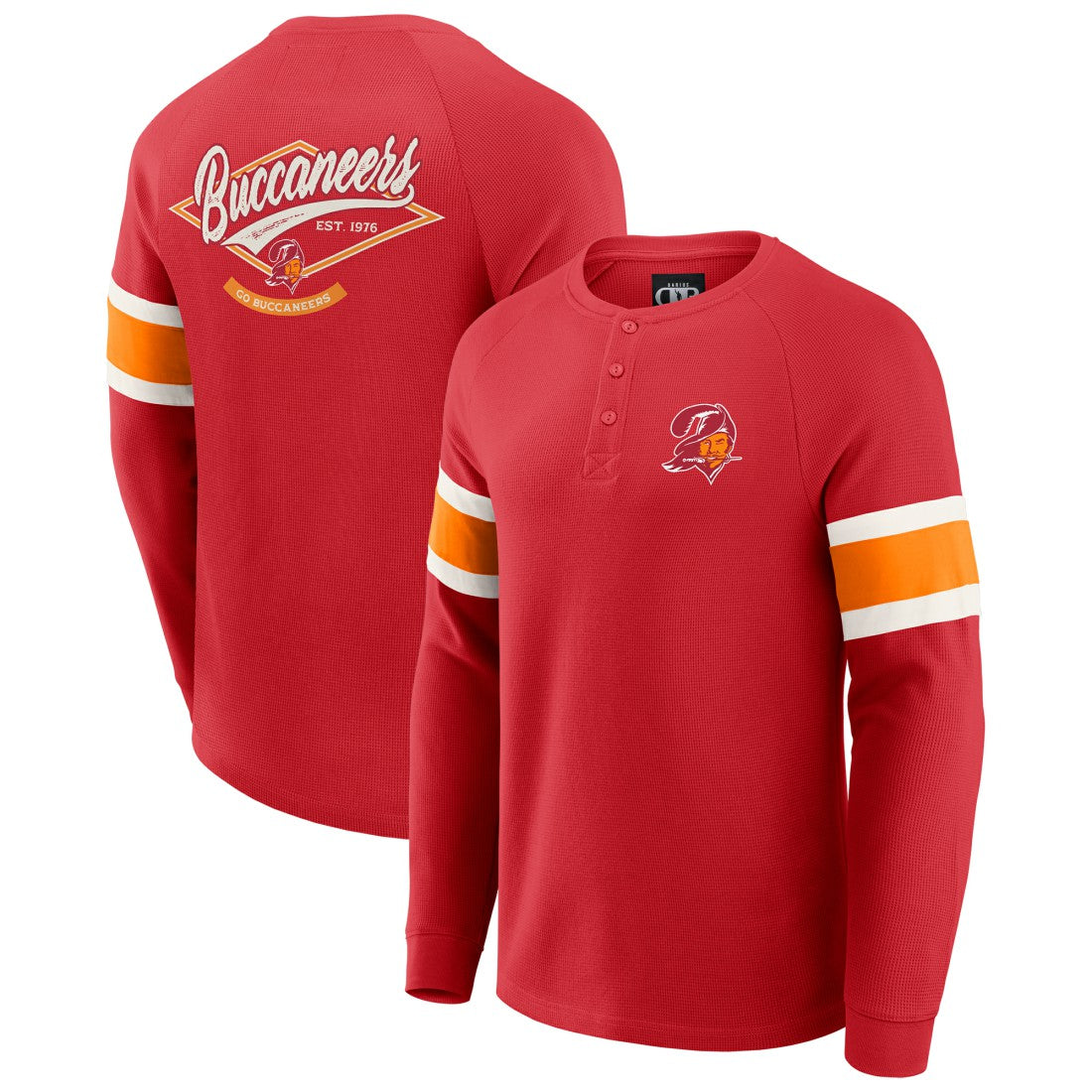 Tampa Bay Buccaneers Darius Rucker Collection Waffle-Knit Raglan Long Sleeve Henley T-Shirt - Red cheap