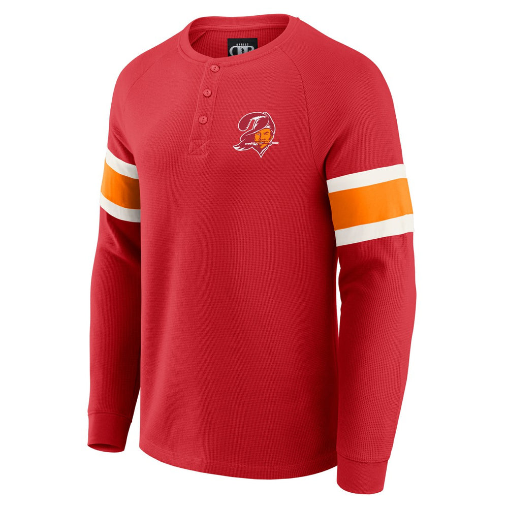 Tampa Bay Buccaneers Darius Rucker Collection Waffle-Knit Raglan Long Sleeve Henley T-Shirt - Red cheap