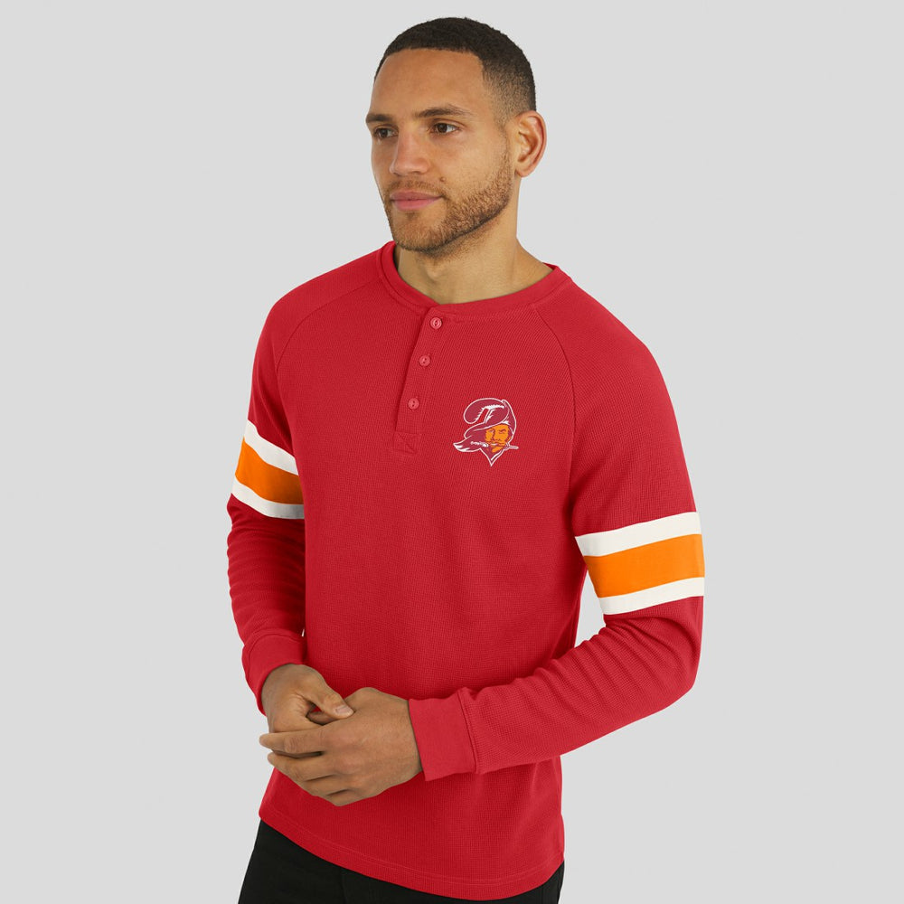 Tampa Bay Buccaneers Darius Rucker Collection Waffle-Knit Raglan Long Sleeve Henley T-Shirt - Red cheap