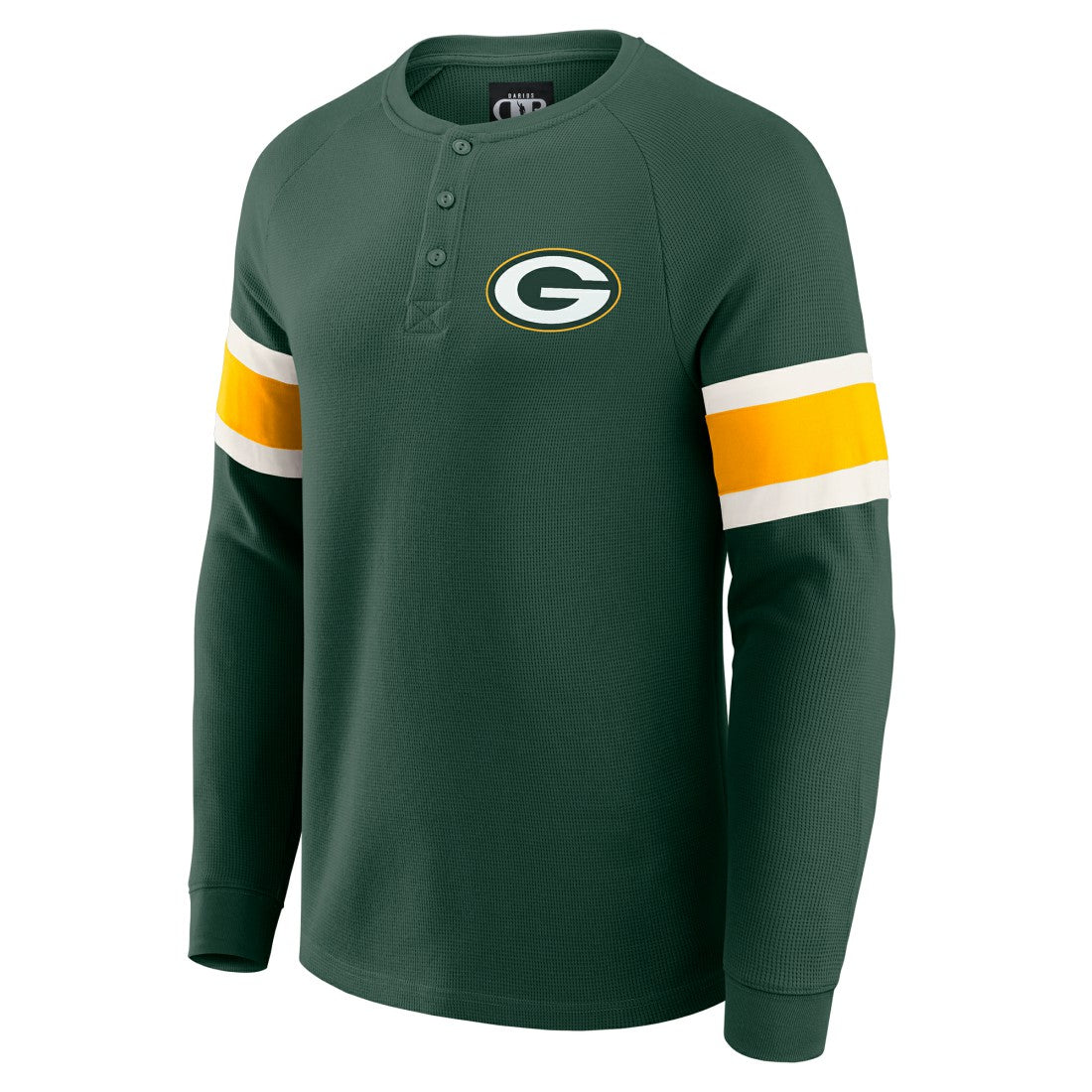 Green Bay Packers Darius Rucker Collection Waffle-Knit Raglan Long Sleeve Henley T-Shirt - Green outlet