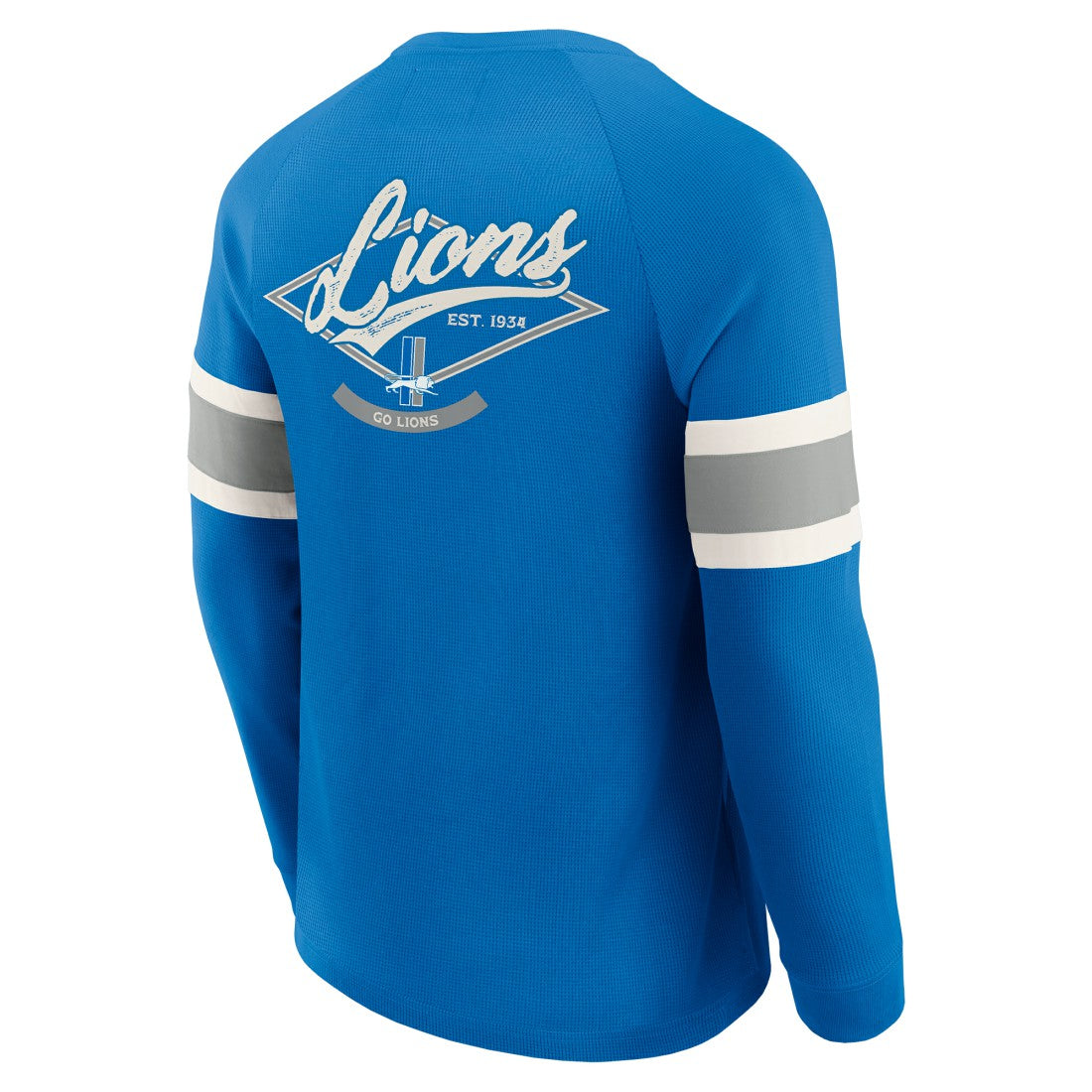Detroit Lions Darius Rucker Collection Waffle-Knit Raglan Long Sleeve Henley T-Shirt - Blue online