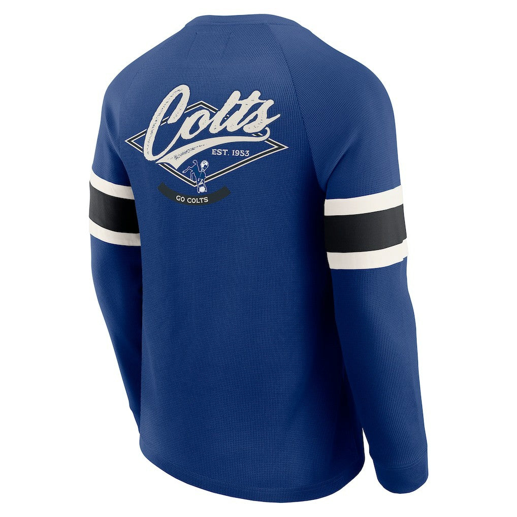 Indianapolis Colts Darius Rucker Collection Waffle-Knit Raglan Long Sleeve Henley T-Shirt - Royal online