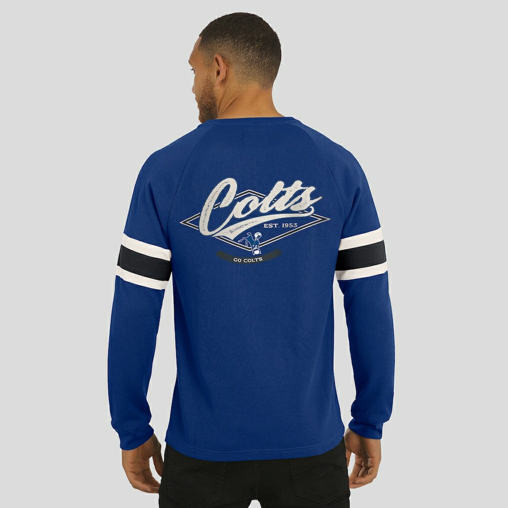 Indianapolis Colts Darius Rucker Collection Waffle-Knit Raglan Long Sleeve Henley T-Shirt - Royal online