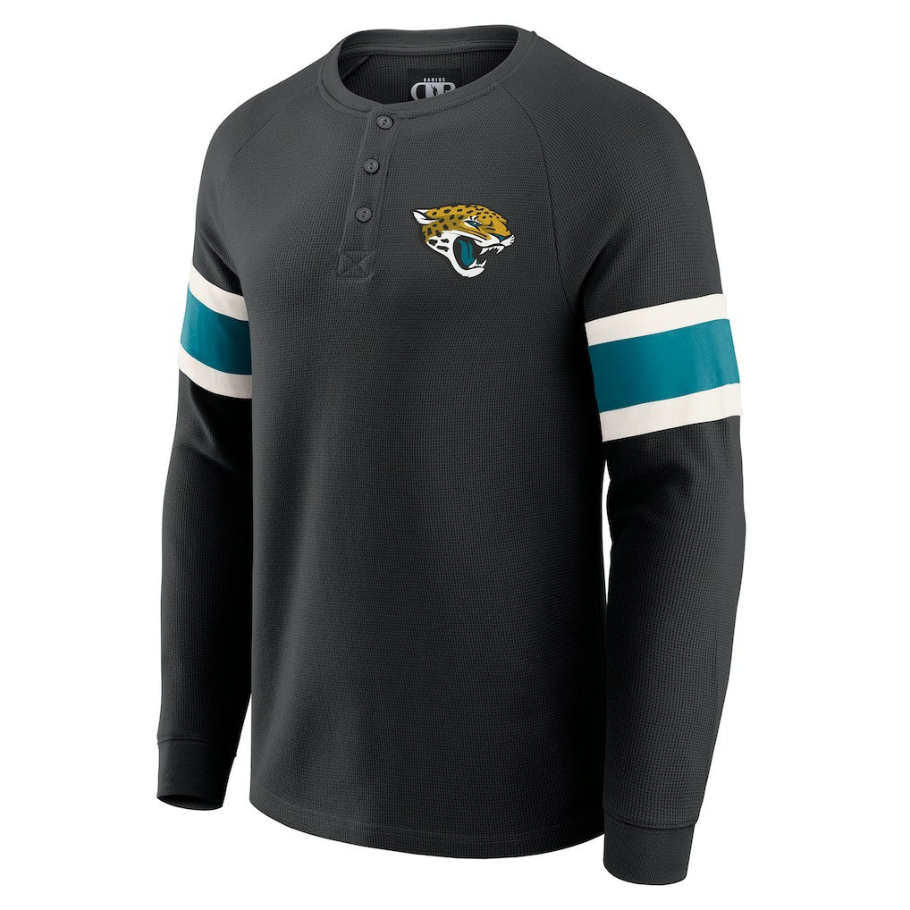 Jacksonville Jaguars Darius Rucker Collection Waffle-Knit Raglan Long Sleeve Henley T-Shirt - Black sale