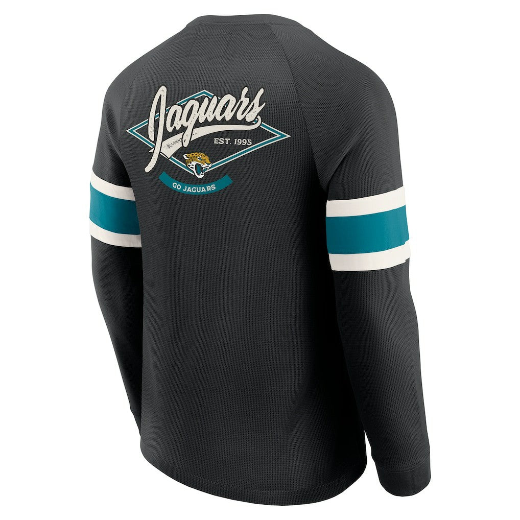 Jacksonville Jaguars Darius Rucker Collection Waffle-Knit Raglan Long Sleeve Henley T-Shirt - Black sale