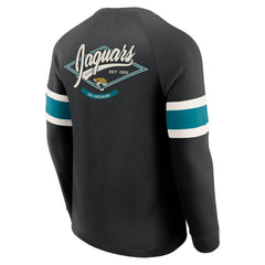 Jacksonville Jaguars Darius Rucker Collection Waffle-Knit Raglan Long Sleeve Henley T-Shirt - Black sale