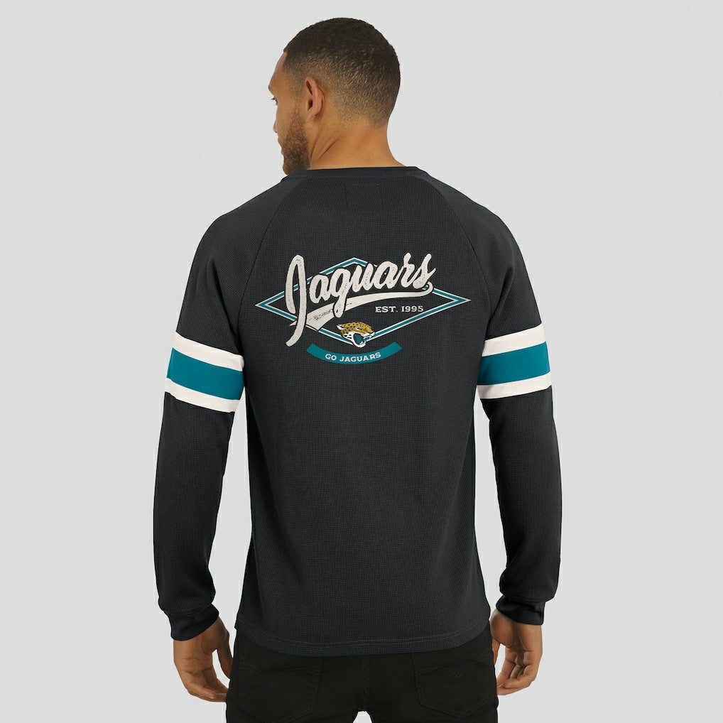 Jacksonville Jaguars Darius Rucker Collection Waffle-Knit Raglan Long Sleeve Henley T-Shirt - Black sale
