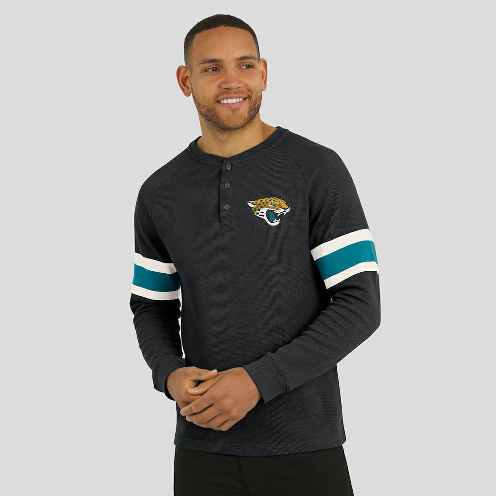 Jacksonville Jaguars Darius Rucker Collection Waffle-Knit Raglan Long Sleeve Henley T-Shirt - Black sale