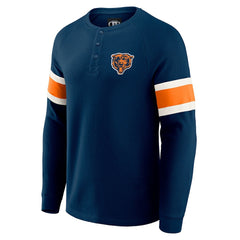 Chicago Bears Darius Rucker Collection Waffle-Knit Raglan Long Sleeve Henley T-Shirt - Navy discount