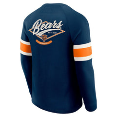 Chicago Bears Darius Rucker Collection Waffle-Knit Raglan Long Sleeve Henley T-Shirt - Navy discount