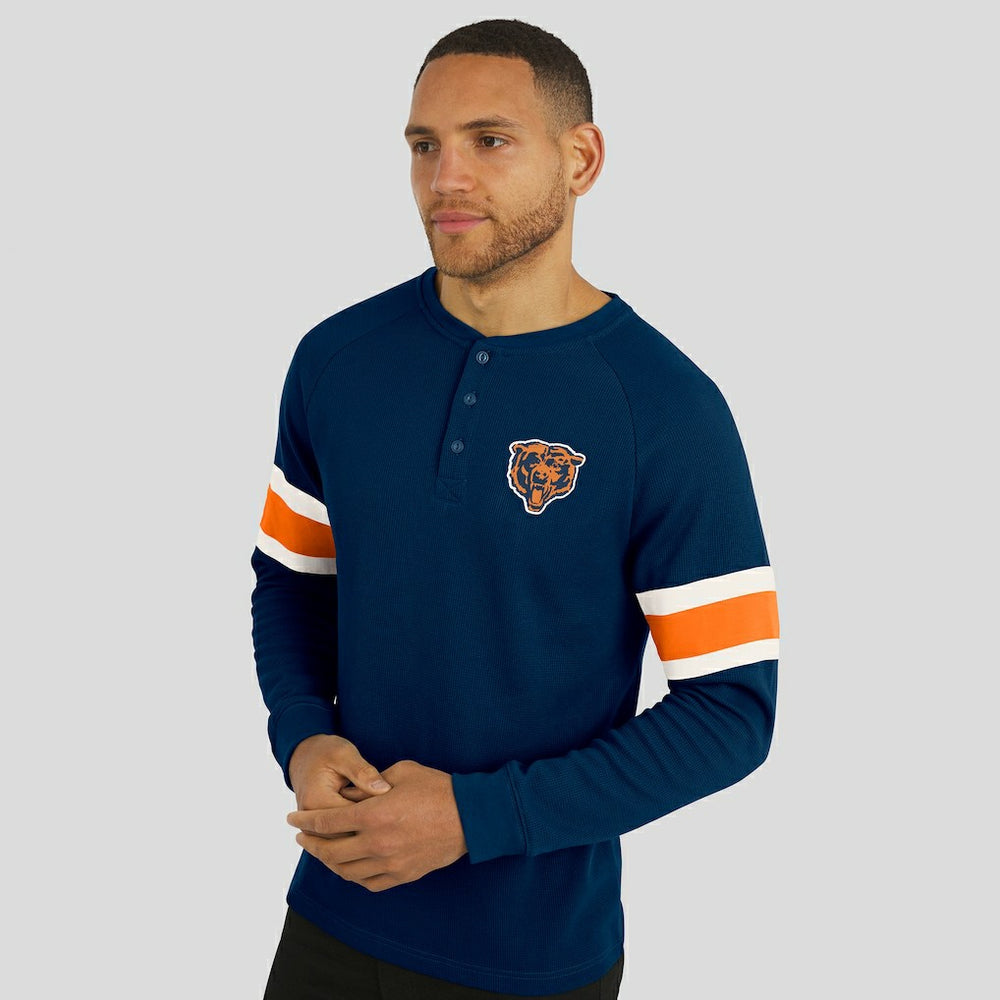 Chicago Bears Darius Rucker Collection Waffle-Knit Raglan Long Sleeve Henley T-Shirt - Navy discount