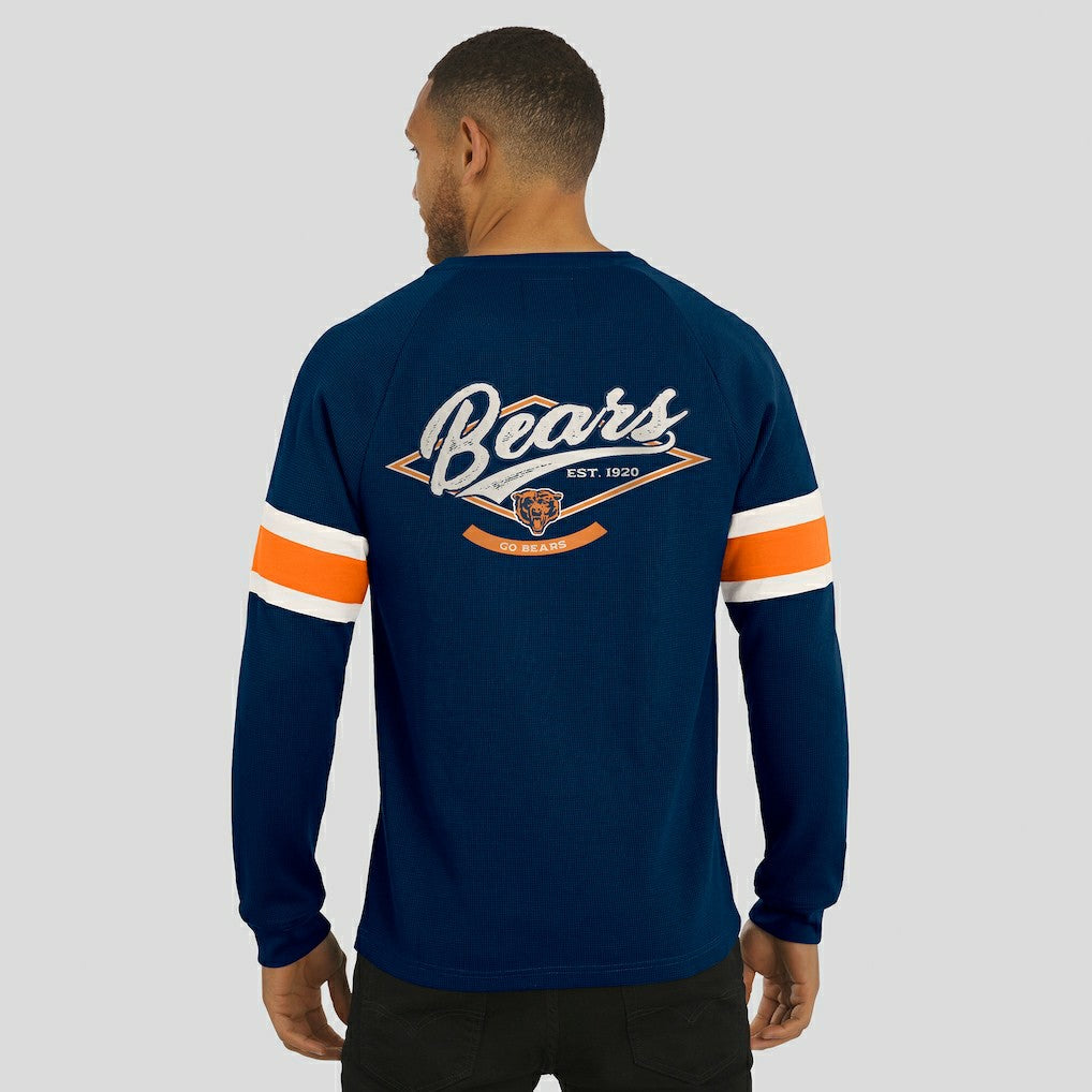 Chicago Bears Darius Rucker Collection Waffle-Knit Raglan Long Sleeve Henley T-Shirt - Navy discount